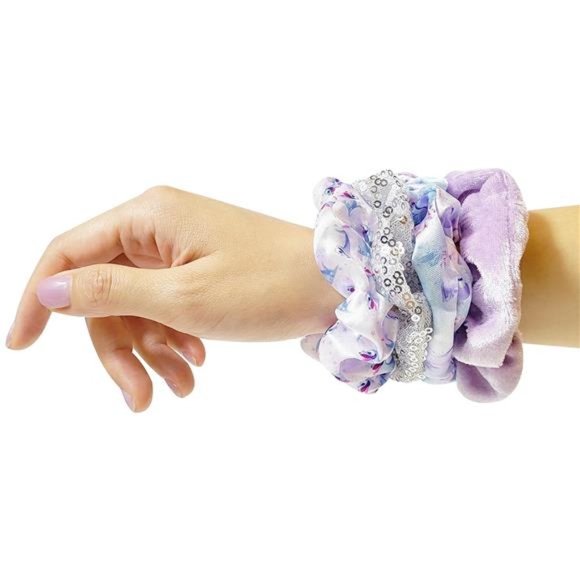 Frozen Princess Elsa Hair Brush For Girls Scrunchies & Detangling Brush 5 Pcs - Picture 2 of 7